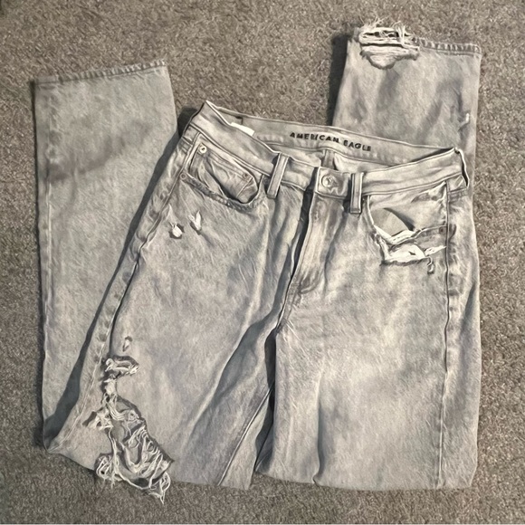 American Eagle Outfitters Denim - American Eagle Grey Washed 90s Straight Jean